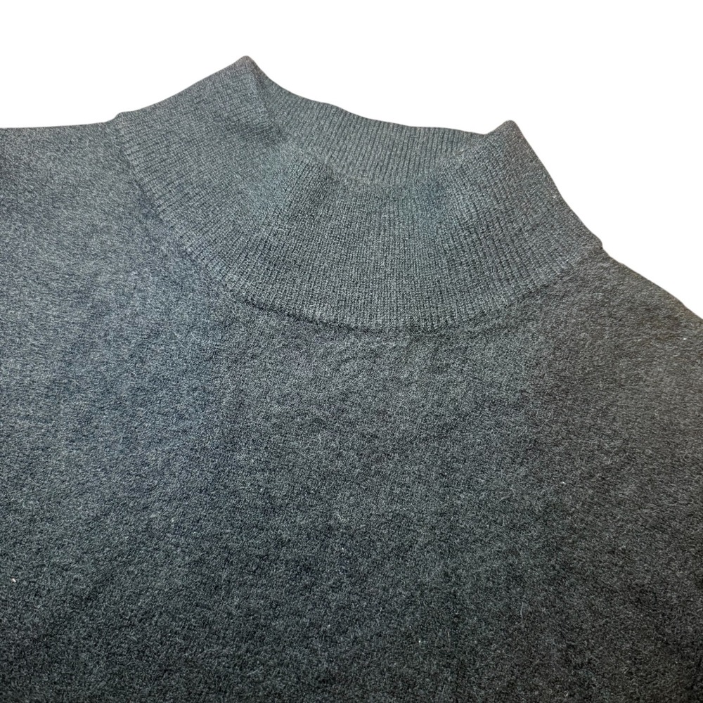Charter Club Black 100% Cashmere Mock Neck Sweater Womens XL 2-Ply Long Sleeve